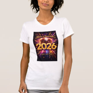 Born to Sparkle 2026 Disco Ball Happy New Year T Shirt