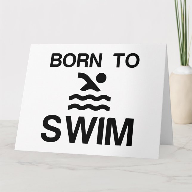 BORN TO SWIM KORT (Framsida)