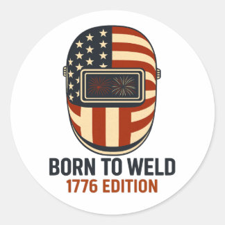 Born To Weld - Stickers Runt Klistermärke