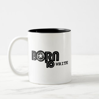 Born to Write - mug Två-Tonad Mugg