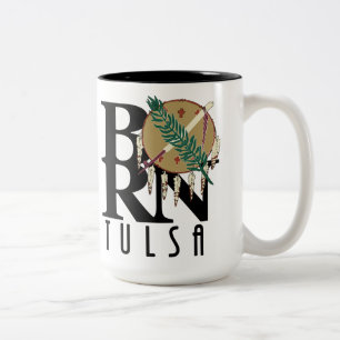 BORN Tulsa Oklahoma 15oz Två-Tonad Mugg