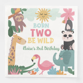 Born Two Be Wild Rosa Pappersservett