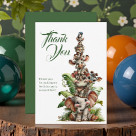 Born Two Be Wild Safari Birthday Thank You Card Inbjudningar