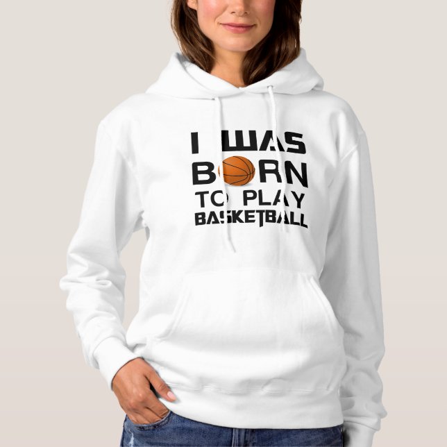 Born var född att spela basket t shirt (Framsida)