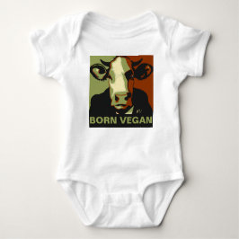 Born Vegan Camo Pop Art Cow Baby Jumper T Shirt