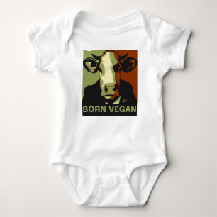 Born Vegan Camo Pop Art Cow Baby Jumper T Shirt