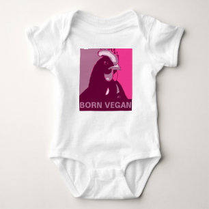 Born Vegan Rosa Pop Art Chicken Baby Jumper T Shirt