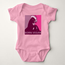 Born Vegan Rosa Pop Art Chicken Baby Jumper T Shirt