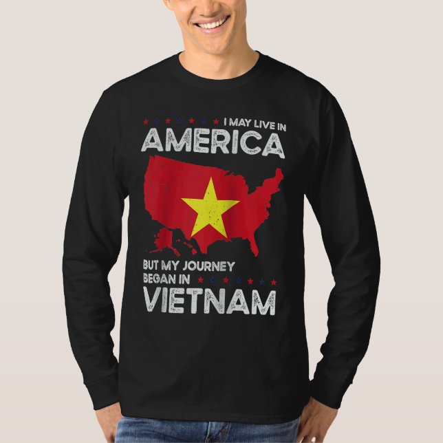 Born Vietnamese Vietnam American USA Citizenship R T Shirt (Framsida)