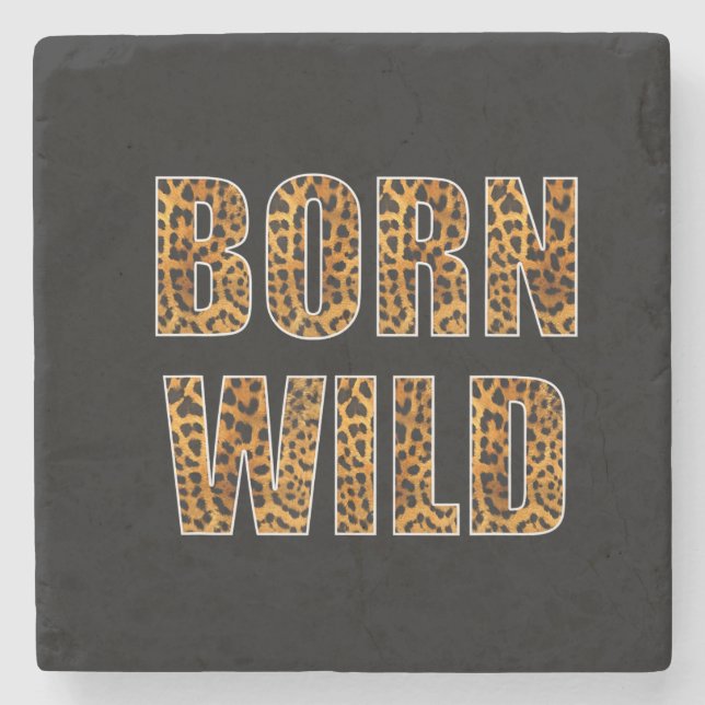 Born Vild Cheetah Tiger Lejon Animal Print Leopard Stenunderlägg (Framsidan)