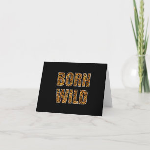 Born Vild Cheetah Tiger Lejon Animal Print Leopard Tack Kort