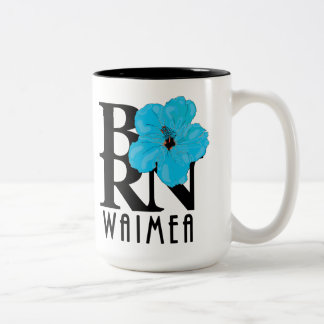 BORN Waimea Blue Hibiscus 15oz Två-Tonad Mugg