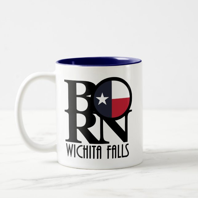 BORN Wichita Falls Texas Två-Tonad Mugg (Vänster)