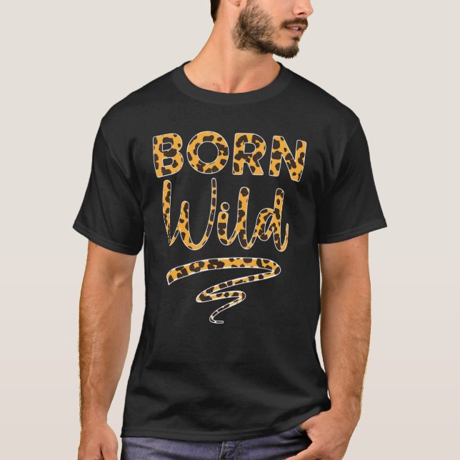 Born Wild Wildlife Animal Zookeeper Cheetah T Shirt (Framsida)