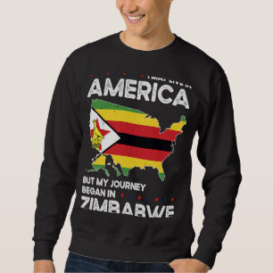 Born Zimbabwe American USA Citizenship Lång Ärmad Tröja