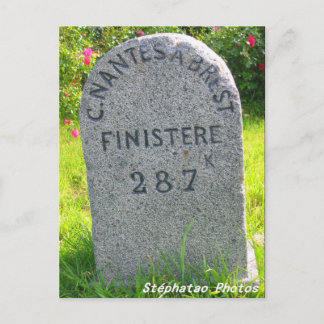 Borne kilométrique BRETAGNE FRANKRIKE Vykort