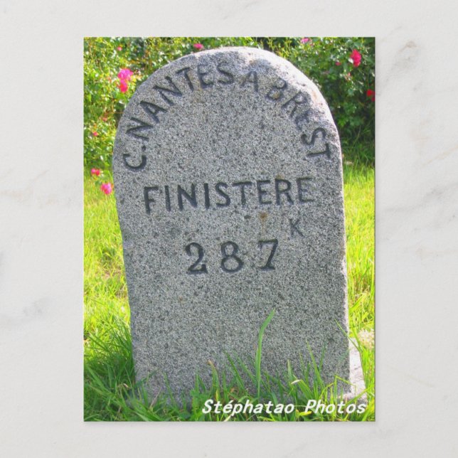 Borne kilométrique BRETAGNE FRANKRIKE Vykort (Framsida)