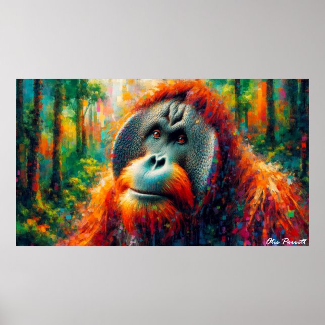 Bornean orangutan 3 poster (Framsidan)