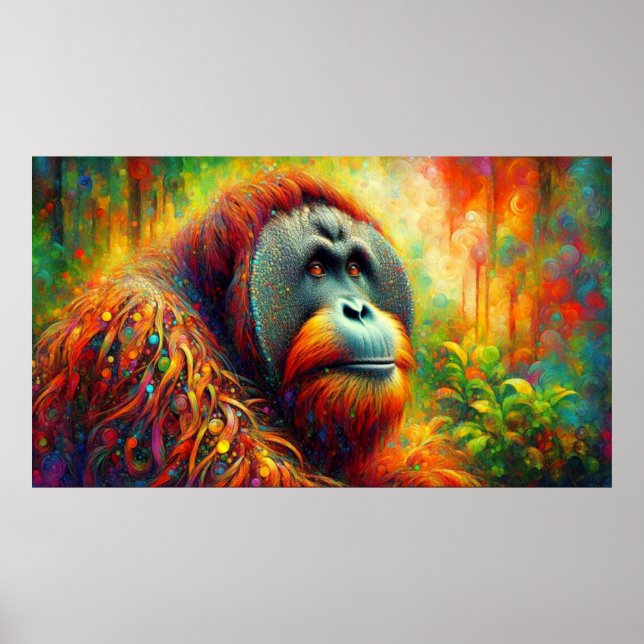 Bornean orangutan 4 poster (Framsidan)