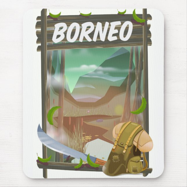Borneo Dschungel reseskylt Musmatta (Framsidan)