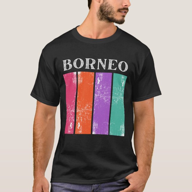 Borneo, Indonesien T Shirt (Framsida)