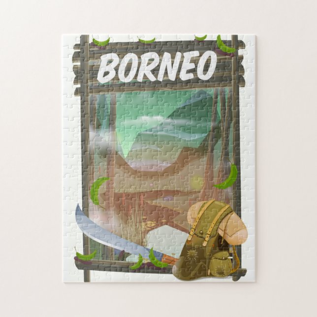 Borneo Jungle-reseaffisch Pussel (Vertikal)