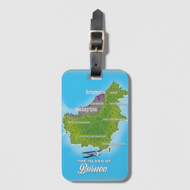 Borneo Karta Bagagebricka (Framsida vertikal)