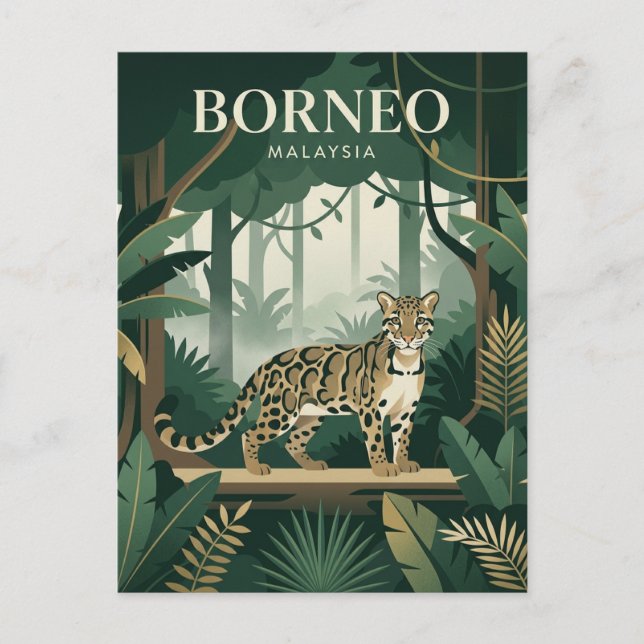 Borneo Malaysia Vykort (Framsida)