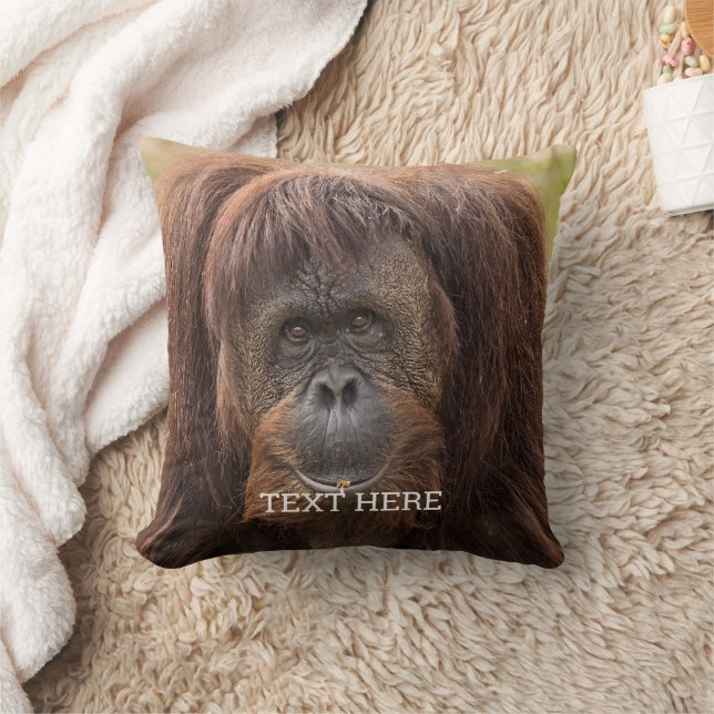 Borneo Orangutan BeSnygg fotografi Kudde (Filt)