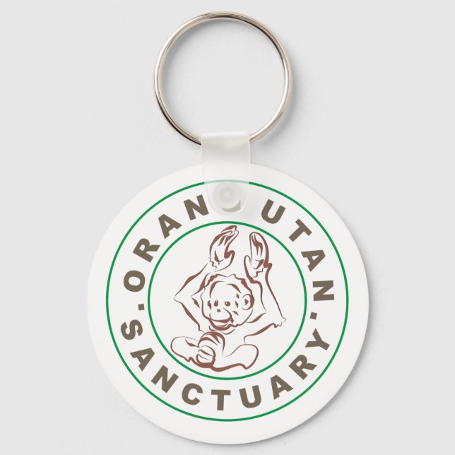 Borneo Orangutan Sanctuary Keychain Nyckelring (Framsida)