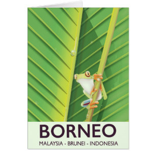 Borneo Poison gros reseaffisch Hälsningskort
