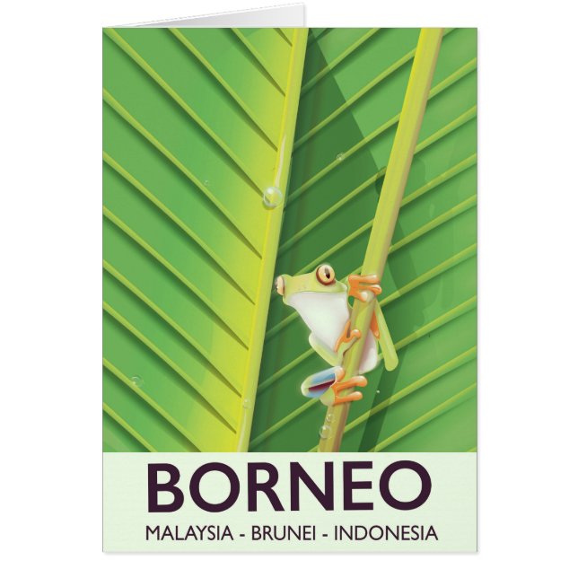 Borneo Poison gros reseaffisch Hälsningskort (Framsidan)