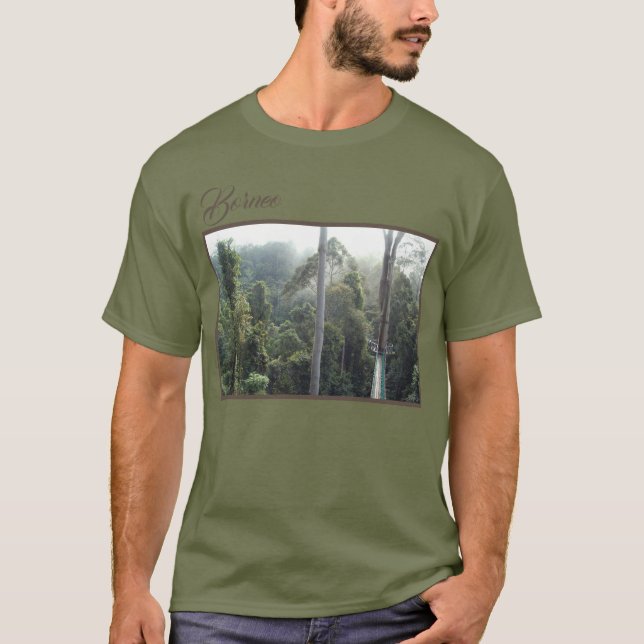 Borneo Rainforest Jungle Canopy Treetop liggande T Shirt (Framsida)