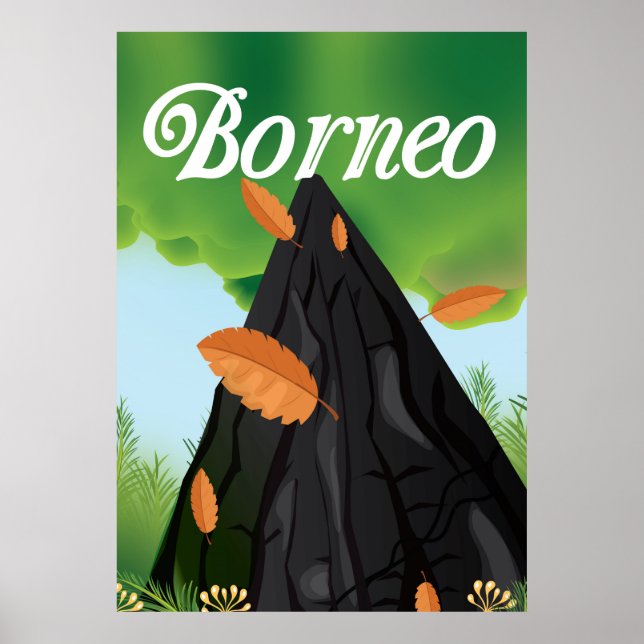 Borneo Rainforest-reseaffisch Poster (Framsidan)