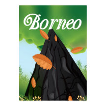 Borneo regnskog resa affisch