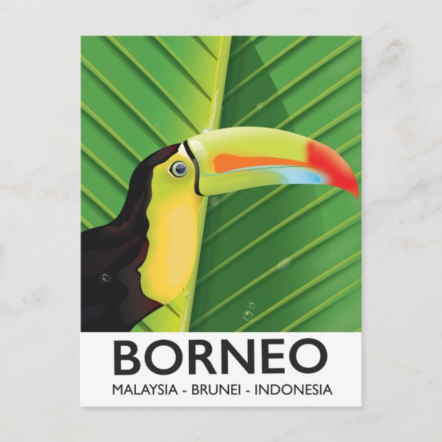 Borneo Tukan resebroschyr Vykort (Framsida)