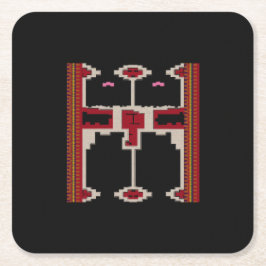 Borneoinspirerad bordsunderlägg underlägg papper kvadrat