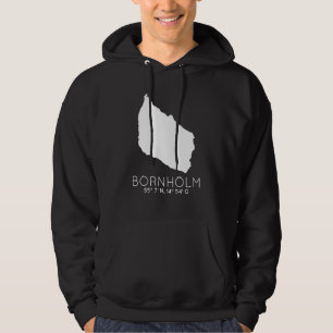 Bornholm Danmark Koordinater Dansk Card Hoodie