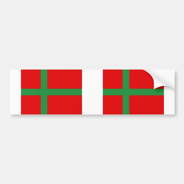 Bornholm flagga bildekal (Framsidan)