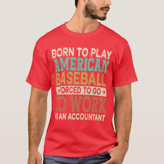 Borno Spela Amerikansk Baseboll Tvingad Sport retr T Shirt