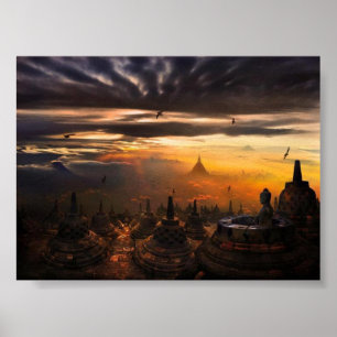 Borobudur-Indonesien Poster