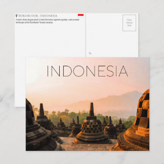 Borobudur, Indonesien Reseskort Vykort