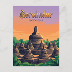 Borobudur-templet Indonesien Vykort