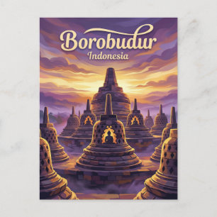 Borobudur-templet Indonesien Vykort
