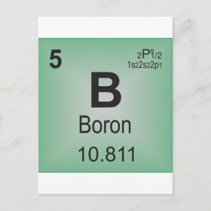 Boron Inslag i det periodiska Bord Vykort