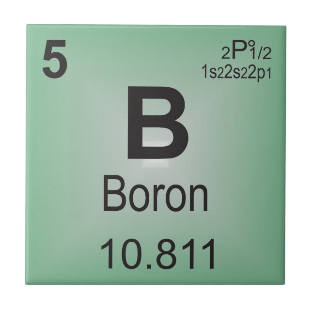 Boronindividinslag av det periodiska bord kakelplatta (Framsidan)