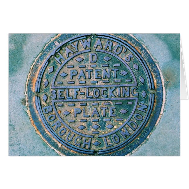 Borough of London Utility Cover Card Hälsningskort (Framsidan Horizontal)