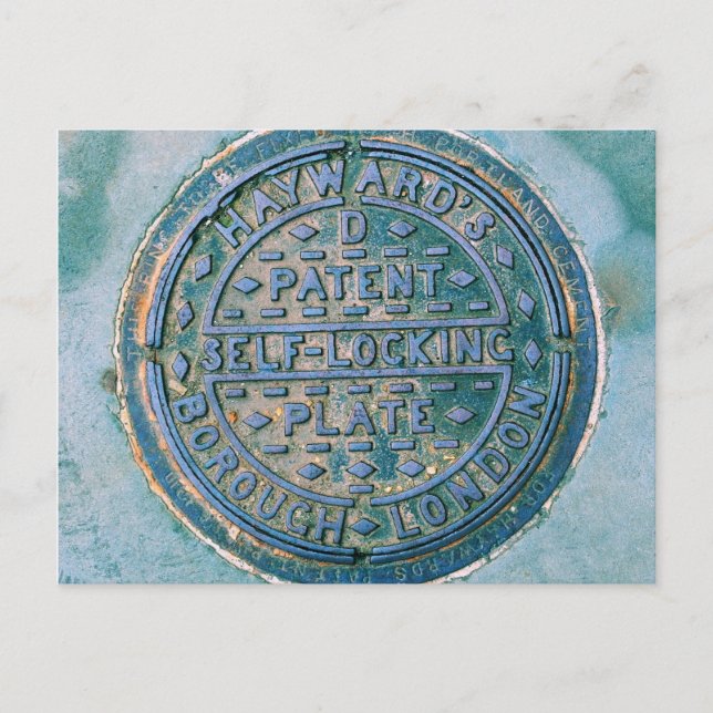 Borough of London Utility Cover Postcard Vykort (Framsida)