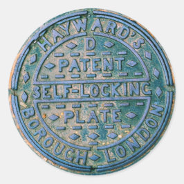 Borough of London Utility Cover Sticker Runt Klistermärke