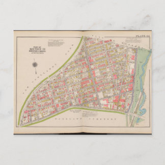 Borough of the Bronx karta Vykort